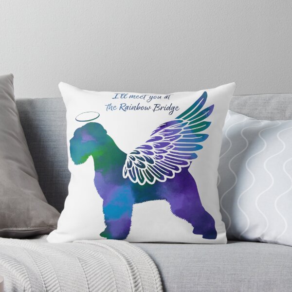 Item preview, Schnauzer Angel Wings Rainbow Bridge Pet Loss keepsakes designed and sold by ElizInspires.