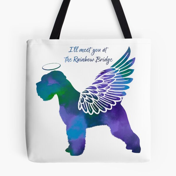 Item preview, Schnauzer Angel Wings Rainbow Bridge Pet Loss keepsakes designed and sold by ElizInspires.