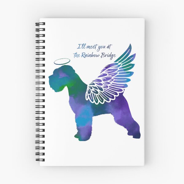 Item preview, Schnauzer Angel Wings Rainbow Bridge Pet Loss keepsakes designed and sold by ElizInspires.