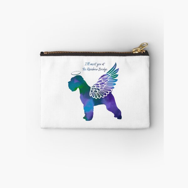 Item preview, Schnauzer Angel Wings Rainbow Bridge Pet Loss keepsakes designed and sold by ElizInspires.