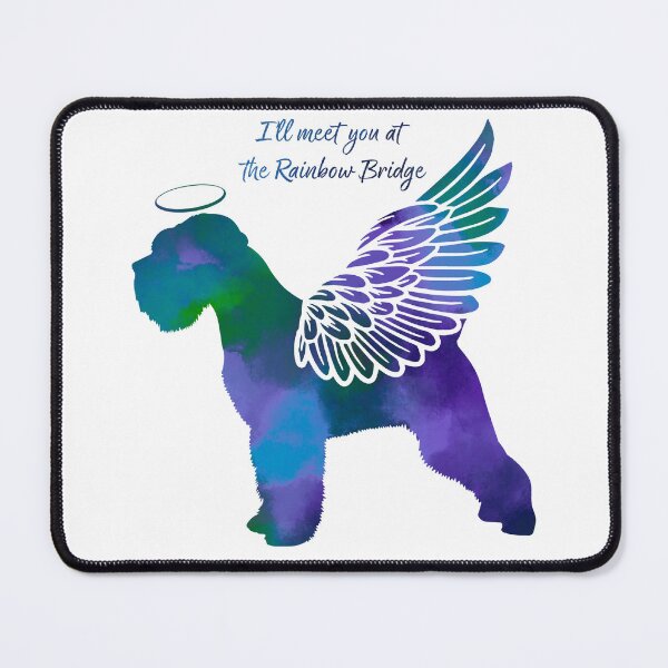 Item preview, Schnauzer Angel Wings Rainbow Bridge Pet Loss keepsakes designed and sold by ElizInspires.