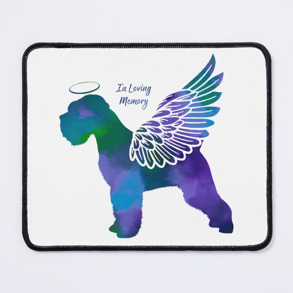 Item preview, Schnauzer Angel Wings Rainbow Bridge Pet Loss keepsakes designed and sold by ElizInspires.