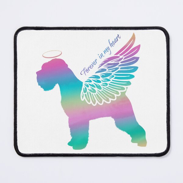 Item preview, Schnauzer Angel Wings Rainbow Bridge Pet Loss keepsakes designed and sold by ElizInspires.