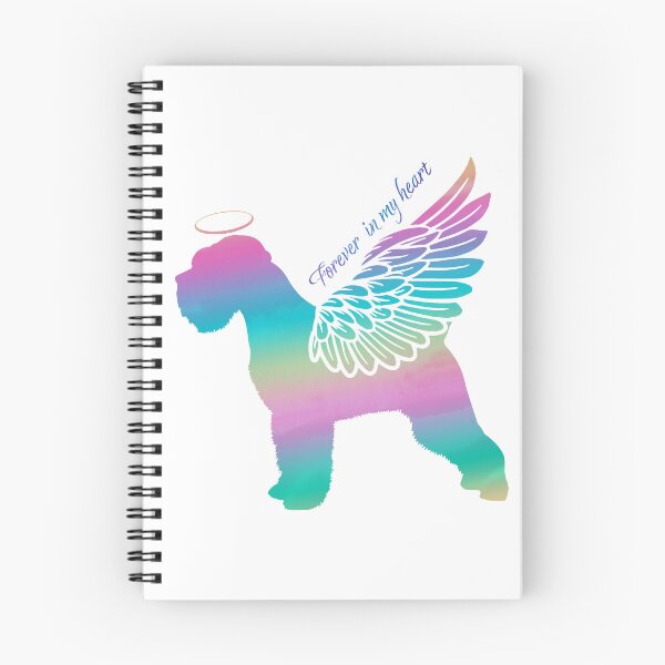 Item preview, Schnauzer Angel Wings Rainbow Bridge Pet Loss keepsakes designed and sold by ElizInspires.