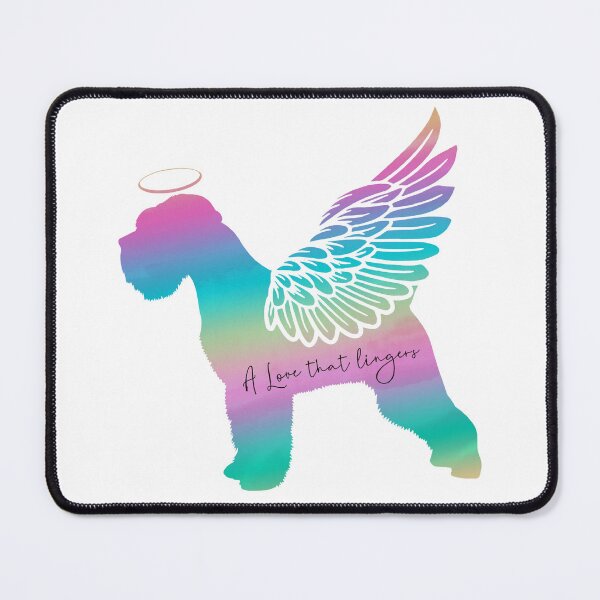 Item preview, Schnauzer Angel Wings Rainbow Bridge Pet Loss keepsakes designed and sold by ElizInspires.