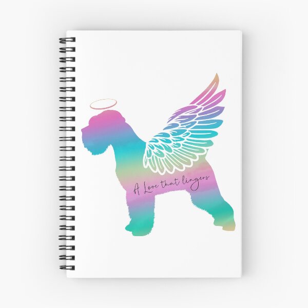 Item preview, Schnauzer Angel Wings Rainbow Bridge Pet Loss keepsakes designed and sold by ElizInspires.