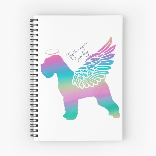 Item preview, Schnauzer Angel Wings Rainbow Bridge Pet Loss keepsakes designed and sold by ElizInspires.
