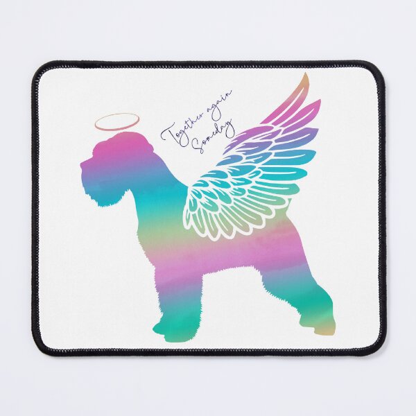 Item preview, Schnauzer Angel Wings Rainbow Bridge Pet Loss keepsakes designed and sold by ElizInspires.