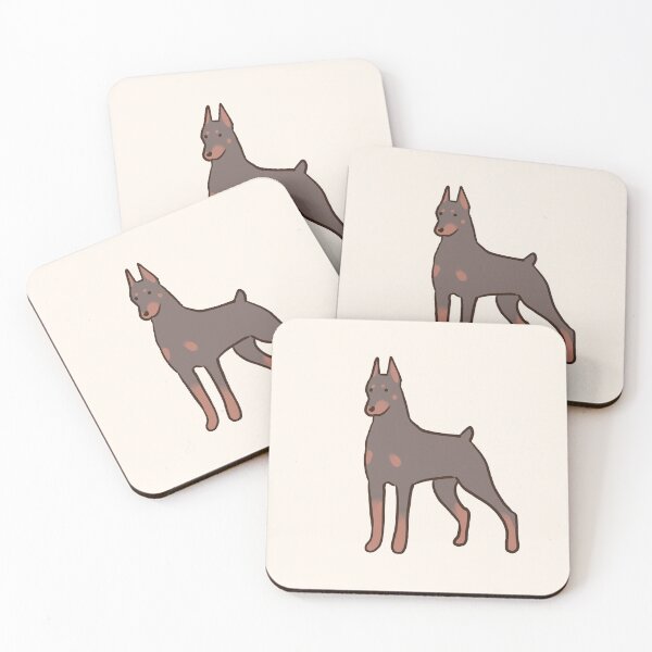 Artikelvorschau, Braune Dobermann-Illustration entworfen und verkauft von Mayarart.