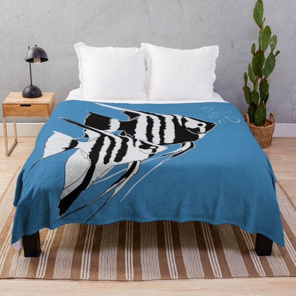 Item preview, Angelfish. Fish blowing bubbles. Monochrome designed and sold by KateQR.