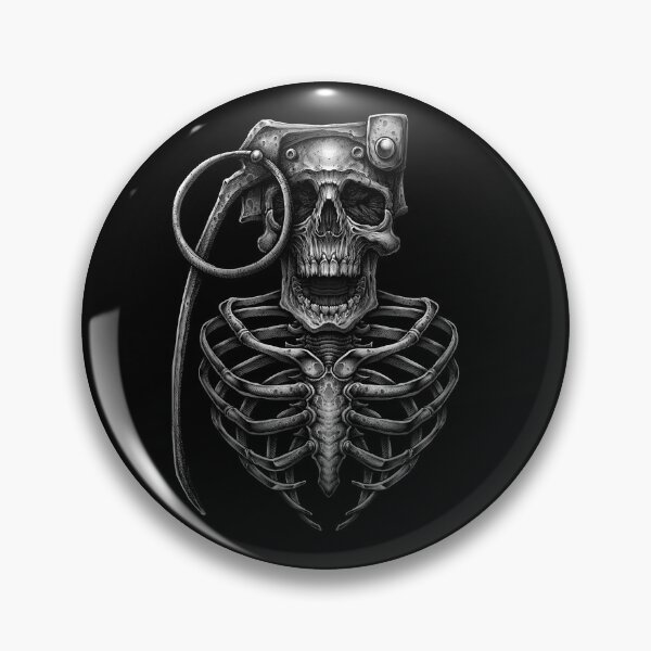 Item preview, Heart Skull Grenade Vintage designed and sold by Winya.
