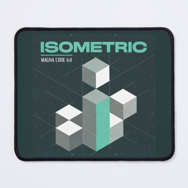 Item preview, Isometric Album Cover Poster in Retro Futuristic Style designed and sold by NicoletaDesigns.
