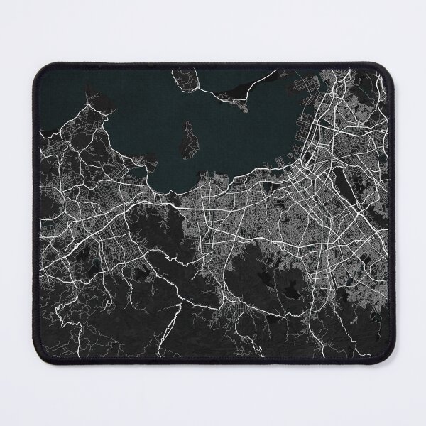 Item preview, Fukuoka City Map of Japan - Dark designed and sold by deMAP.