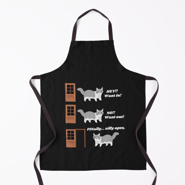 Item preview, Gray Cats and Doors (White Letters, Black Background) designed and sold by Icefyre-Art.