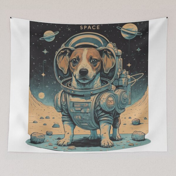 Item preview, A dog dressed in a spacesuit  designed and sold by ASSNZA.