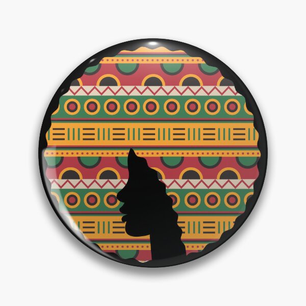 Item preview, Afro Hair Woman with African Pattern, Black History  designed and sold by Logiamerch.