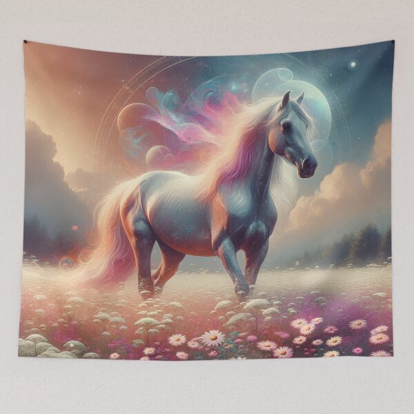 Item preview, Horse in a flower meadow designed and sold by Pferde-Fanshop.