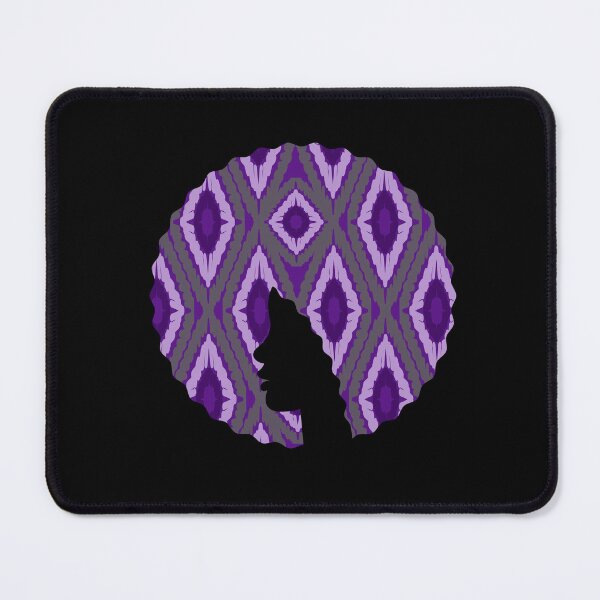 Item preview, Afro Hair Woman with African Purple Pattern, Black History designed and sold by Logiamerch.