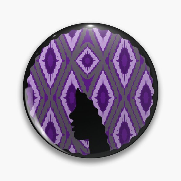 Item preview, Afro Hair Woman with African Purple Pattern, Black History  designed and sold by Logiamerch.