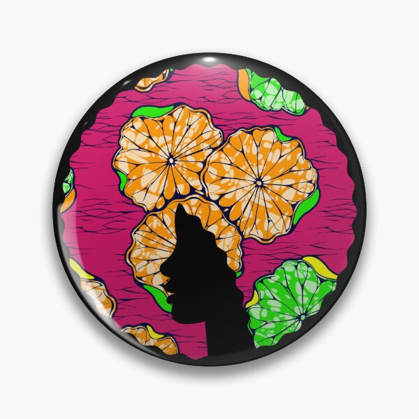 Item preview, Afro Hair Woman with African Floral Pattern, Black History  designed and sold by Logiamerch.