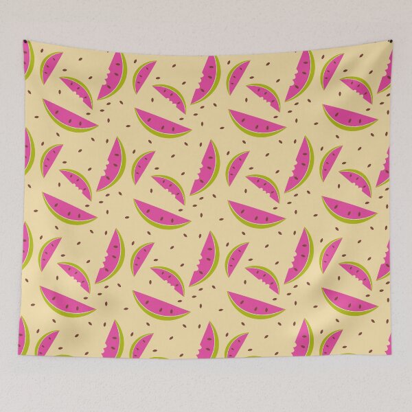 Item preview, Watermelon and seeds on yellow background designed and sold by CutieBlue.
