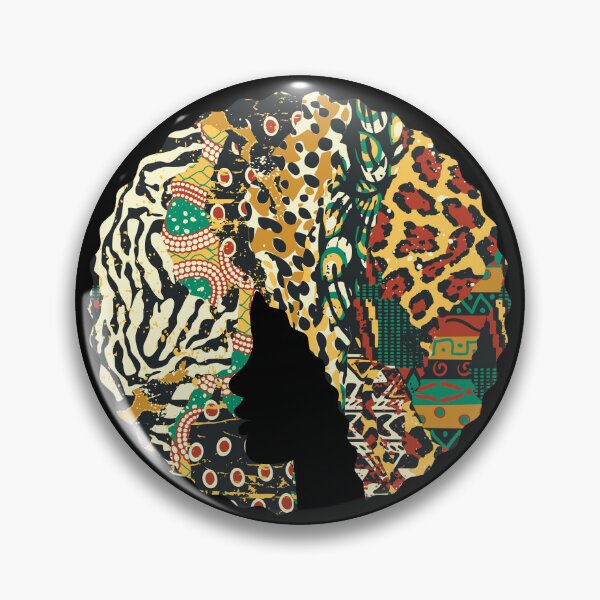 Item preview, Afro Hair Woman with African Animal Pattern, Black History  designed and sold by Logiamerch.