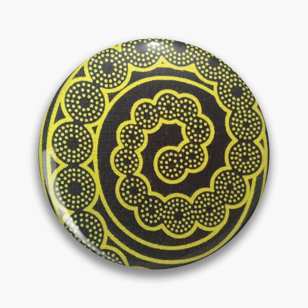 Item preview, Yellow black circular design designed and sold by textileprint.