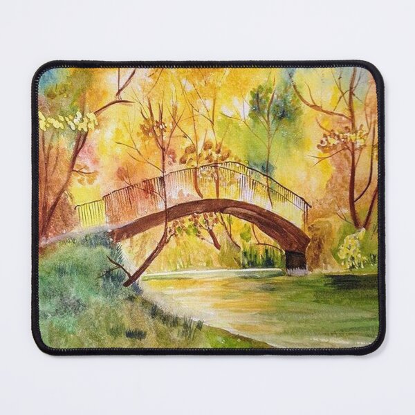 Item preview, Japanese Bridge with Autumn Foliage designed and sold by tomorrowsart.