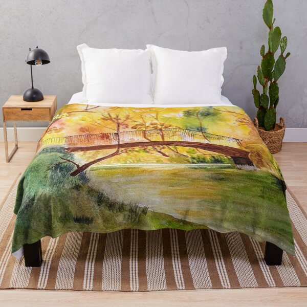 Item preview, Japanese Bridge with Autumn Foliage designed and sold by tomorrowsart.