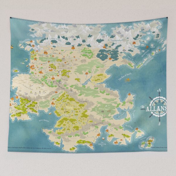 Item preview, Fighting Fantasy World Allansia continent designed and sold by QatlasMap Shop.