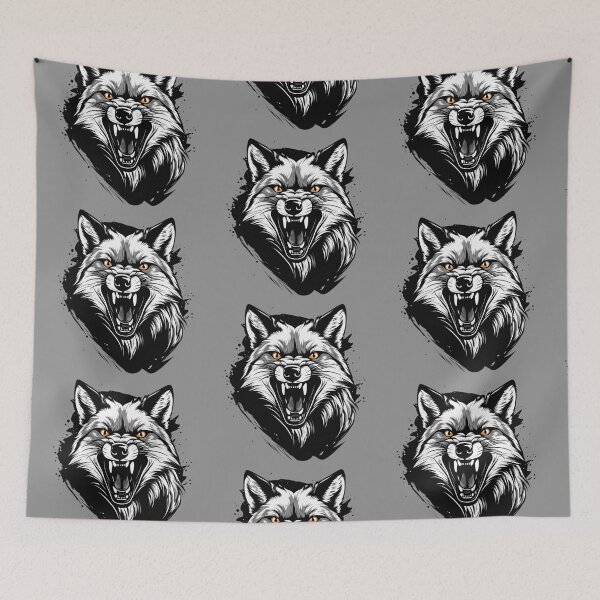 Item preview, Angry fox, black and white designed and sold by Jelena Slijepcevic.
