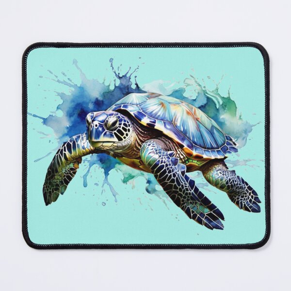 Item preview, a sea turtle as a digital watercolor designed and sold by Rose Design & Photos.