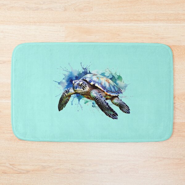 Item preview, a sea turtle as a digital watercolor designed and sold by Rose Design & Photos.