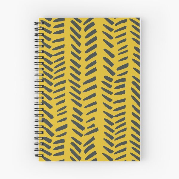 Item preview, Handrawn Herringone - Charcoal on Mustard designed and sold by Pip Pottage.