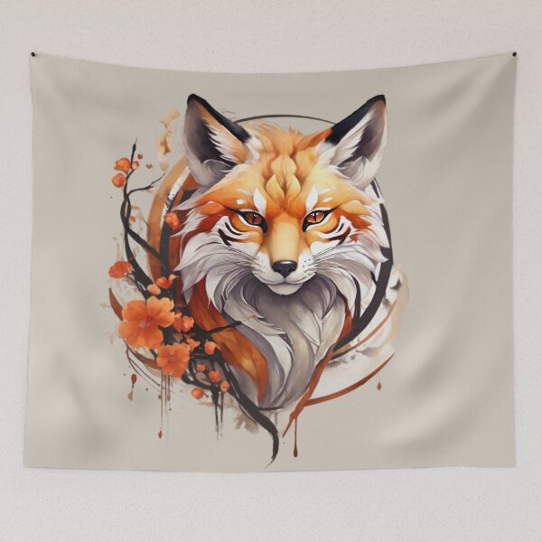 Artikelvorschau, Japanische Fuchs-Gesichtskunst entworfen und verkauft von PolygonPinnacle.