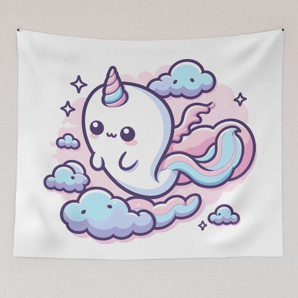 Item preview, Kawaii Gentle Banshee With A Pastel-Colored Cloud designed and sold by CanvasCutie.