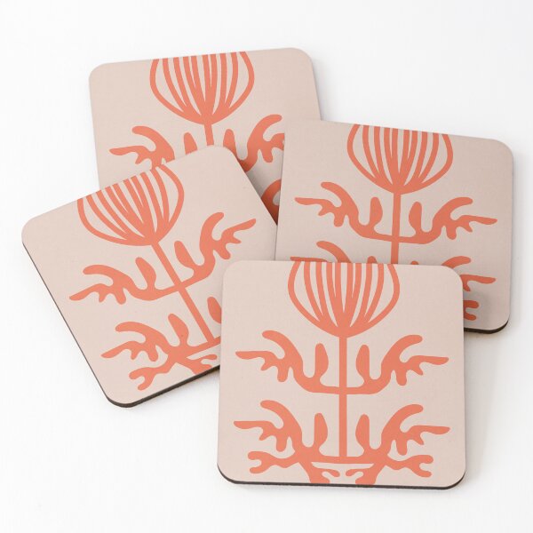 Item preview, Mid Century Scandinavian Flower Roots - Red designed and sold by technicolorable_art.