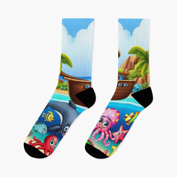 Item preview, Cute Illustration , Pirate and Friends of the Ocean Inspired Design designed and sold by GPrint001.