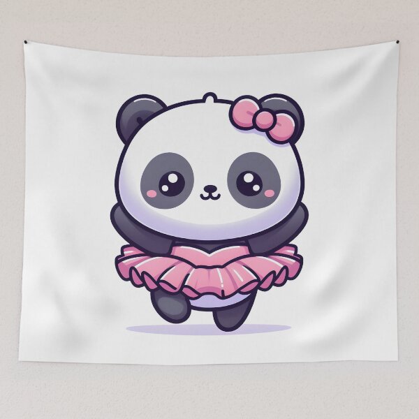 Item preview, Kawaii Panda With Tutu designed and sold by CanvasCutie.