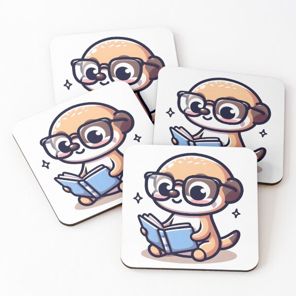 Item preview, Kawaii Meerkat With Glasses designed and sold by CanvasCutie.