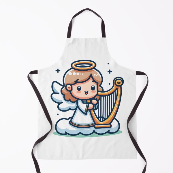 Item preview, Kawaii Pleasant Angel Waving A Harp designed and sold by CanvasCutie.