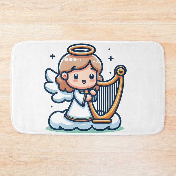 Item preview, Kawaii Pleasant Angel Waving A Harp designed and sold by CanvasCutie.