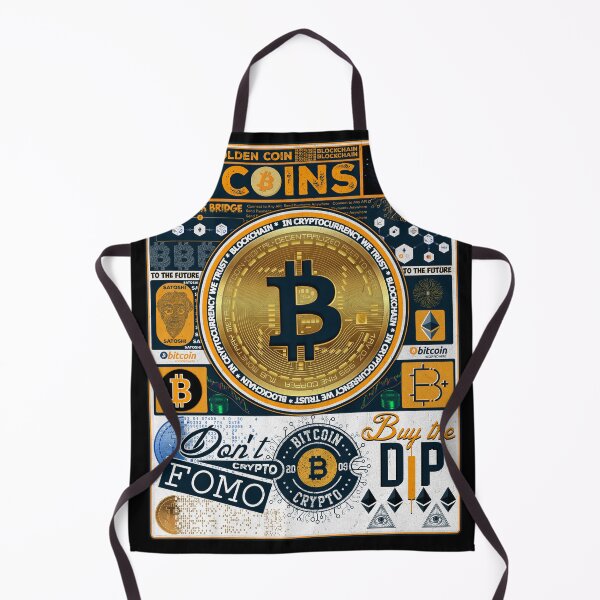 Item preview, Bitcoin Elements Retro Poster Sticker Crypto Golden Coin designed and sold by DabGraphic.
