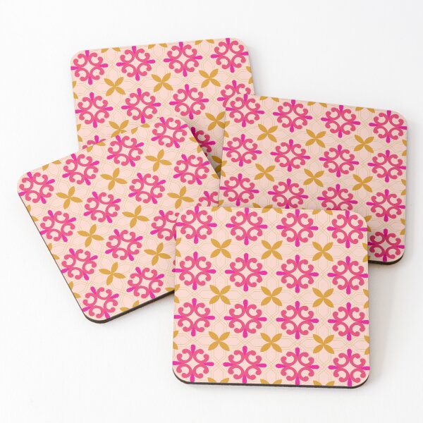 Item preview, Classic pink and yellow ornament designed and sold by PeachyLitchi.
