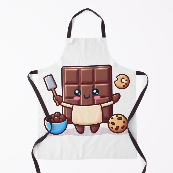 Item preview, Kawaii Chocolate With Apron Baking designed and sold by CanvasCutie.
