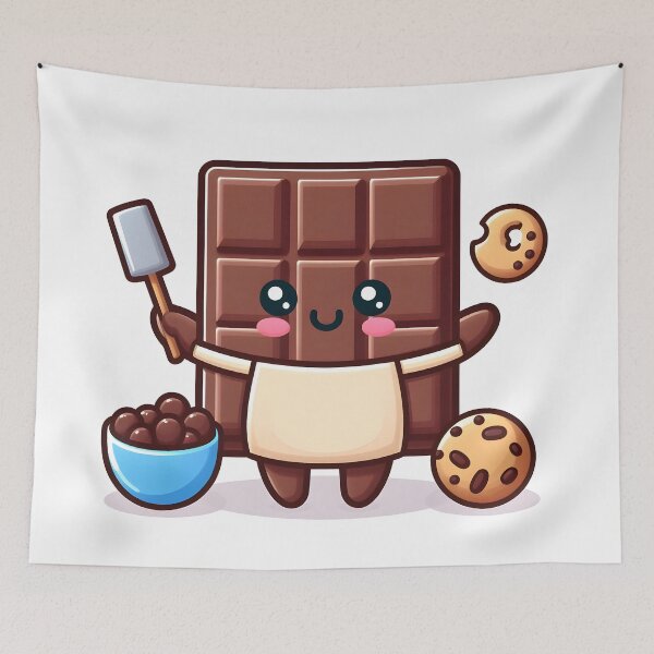 Item preview, Kawaii Chocolate With Apron Baking designed and sold by CanvasCutie.