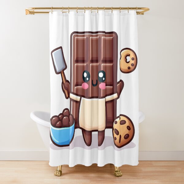 Chocolate shower curtain hotsell