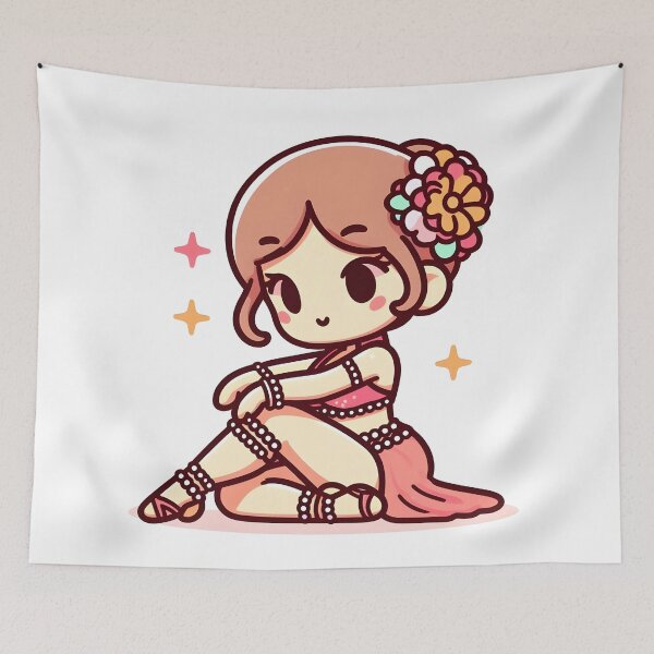 Item preview, Kawaii Dancer With Flower Anklet designed and sold by CanvasCutie.