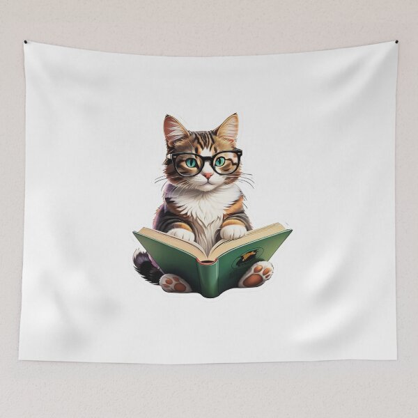 Item preview, Cat Reading Book designed and sold by Bunmigraphics .