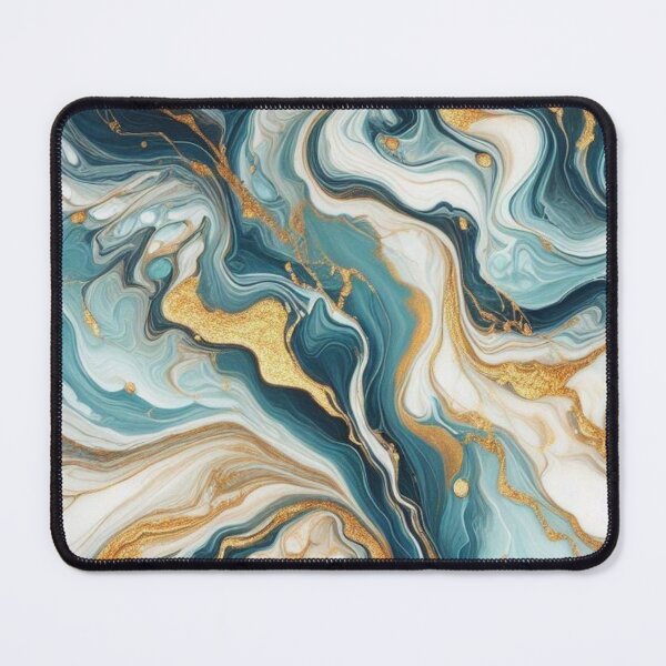 Item preview, Navy and Gold swirl of marble print designed and sold by PrintsQuarter.